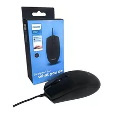 Mouse Óptico Com Fio Usb/ 4 Botões Dpi 800/1200 Philips M204