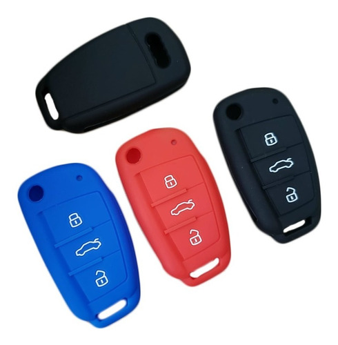 Funda Silicon Llave Compatible Con La Marca Audi 3 Botones A Foto 7