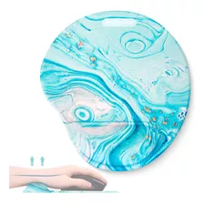 Terport Mouse Pad Ergonomico Gel Azul E45 Lago Con Soporte 25x22cm Ligero Y Lavable, Mauspad Gamer Para Ratón Portatil Para Juegos Trabajo Uso Diario