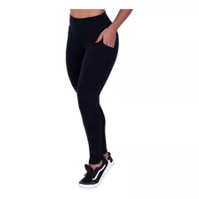 Calça Legging Fitness Recorte Lateral Com Bolso Suplex Cós A