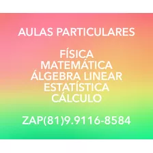 Aulas Particulares Matemática E Física Em Domicílio