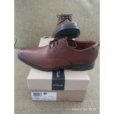 Zapato Clark Mocasin Derby Tilden Plain 9 1/2usa Orignal