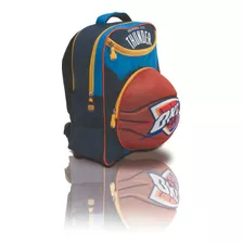 Mochila Infantil 3d Bola Oklahoma City Thunders Cor Azul