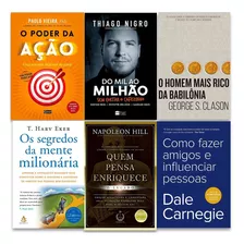 Kit 6 Livros De Empreendedorismo Os Segredos Da Mente Milionária + O Homem Mais Rico Da Babilônia + Do Mil Ao Milhão + O Poder Da Ação + Quem Pensa Enriquece + Como Fazer Amigos E Influenciar Pessoas