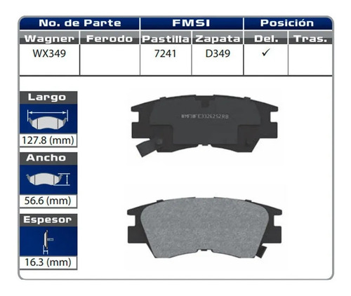 Balatas Delanteras Raider L200 L300 L400 Montero Wg Foto 3