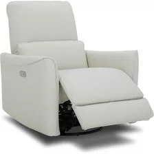 Silla Reclinable Giratorio Piel Sintetica Crema Marca Chita