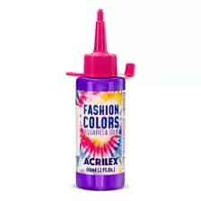 Tinta Aquarela Silk 60ml Acrilex - Fashion Colors Tie Dye Cor 106-roxo