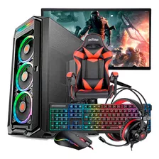 Computador Game A8 Ssd 240+ Monitor + Cadeira Gamer+kit Game