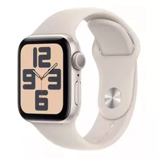 Capa De Alumínio Branca Estrela De 44 Mm Para Apple Watch Se Gps (2ª Geração), Pulseira Esportiva Starlight White - M/l