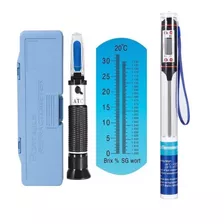 Refratômetro Brix 0-32% E Sg Escala Dupla 2 Em 1 + Brinde