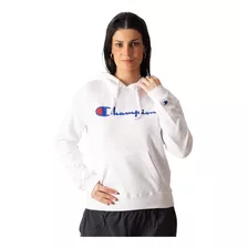 Buzo Champion Deportivo Logo Mujer Moda Blanco