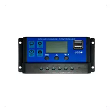 Controlador De Carga Solar 30a 12e24v Pwm C/ Lcd Usb Novo