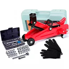 Mega Kit Macaco Jacarezinho 2t E Ferramentas Automotivo