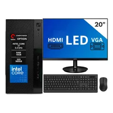 Computador Intel I7 16gb Ssd 1tb Monitor 20 Teclado E Mouse