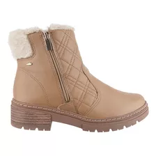 Bota Cano Curto Pelúcia E Matelasse Dakota Avelã - G8062