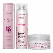 Kit Boca Rosa Cadiveu Shampoo + Condicionador + Máscara 200g