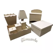 10 Kit Bebê Higiene Liso Madeira Mdf 8 Peças Com Farmácia