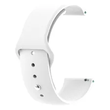 Pulseira 20mm Silicone Compatível Xiaomi Amazfit Bip A1608 Cor Branco Largura 20 Mm