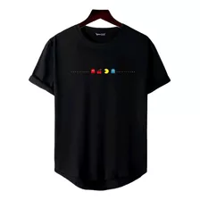 Camiseta Para Hombre Fit Long Playera Negra Corte Largo