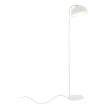 Lampara De Pie Deco Lectura Led E27 Campana 28 Direccionable Estructura Blanco/cromo