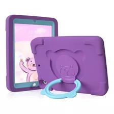 Funda Para iPad 10.2 Pzoz Con Forma Osos Atras Púrpura