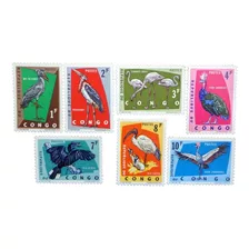 Congo Aves, Serie 7 Sellos 1963 Mint L7142