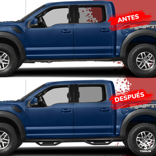 Estribos Acero F-150 Raptor Lobo 2015 16 2017 2018 2019 2020 Foto 4