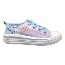 Zapatilla Baja Lona Plataforma Morado Frozen Disney