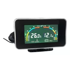 Voltímetro + Marcador De Temperatura Carro Universal Digital