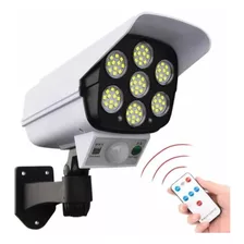 Camara Seguridad Falsa Foco Led Solar Sensor Movimiento Luz