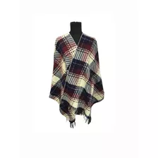 Ruana Poncho Escocesa Mujer Inv