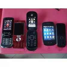 Lote 5 Celular Moto W7 U9 Neo One Leia Abaixo L995 Samsung P