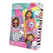 Set Rompecabezas Gabby Dollhouse Pack X2 24 Y 36 Pz 16x20 Cm