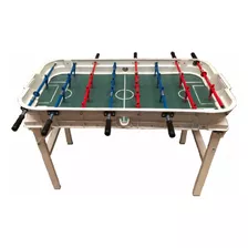 Metegol Multijuegos Bruno Patas Plegables Color Blanco Con Jugadores De Aluminio Y Pelotas Incluidas