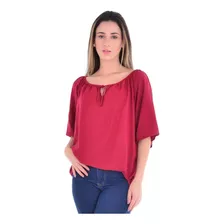 Blusa Feminina Ciganinha Gola Franzida Lisa Linda