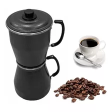 Cafeteira Aluminio Craqueada Cafeteira Econômica Preta 1,5l