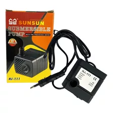 Bomba Sumergible Sunsun Hj111, 200 L/h, 2 W, Para Acuarios De Hasta 40 Litros Y 110 V