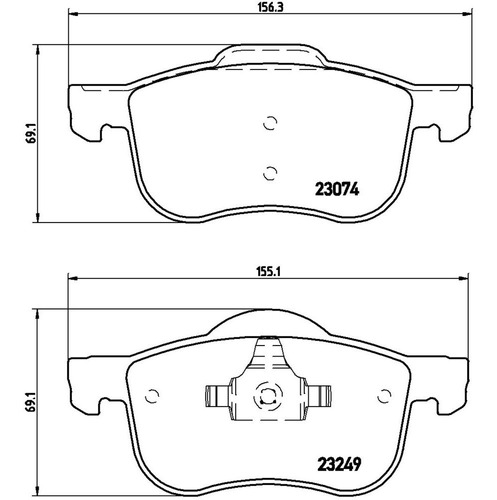 Balatas Brembo Volvo V70 Ii 285 2.4t 2000 A 2002 L-m Del. Foto 2