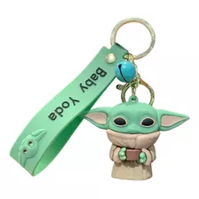 Chaveiro Star Wars Baby Yoda Mandalorian De Borracha