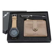 Set Reloj Hombre Cartera Tarjetero Pluma Elegante