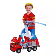 Caminhão Bombeiro Fire Brinquedo Jato Agua Escada Extensivel