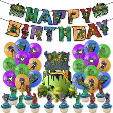 Kit Globos Cumpleaños Tortuga Ninja Película 2023 Decoración