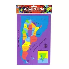 Mapa Didactico De Argentina Goma Eva Encastre Infantil