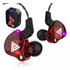 Auriculares Intraurales Gamer Dj Return Palco Qkz Ak6 Con Funda, Color Rojo