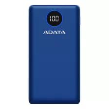 Adata P20000qcd Power Bank 20000mah Carga Rápida Qc/pd, Azul