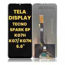Tela Display Com Touch Lcd Cristal Tecno Spark 8p Kg7 6.6 
