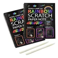  Libro Para Pintar Rainbow Scratch Art-arte Rascado