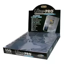 Hojas 9 Espacios Transparente 100und Ultra Pro Platinum