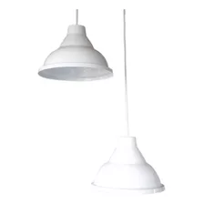 Colgante Campana Chapa 25 Cm 2luces Vintage Apto Led - E27