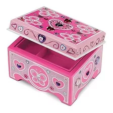 Melissa Y Doug Decorateyourown Caja De Joyeria De Madera Ju